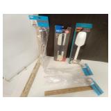 Clear Plastic Tongs 3 &Spoon/Spatula/ Scrapers