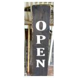 Wooden Painted OPEN Sign Double Sided