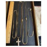 Gold Tone Necklaces & Cross Sarah Cov