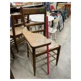 Old Wooden School Desk Chair