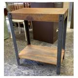 Rustic Industrial Wood & Iron Table