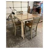 Counter Height Table & 4 Chairs GlassTop