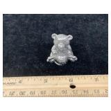 Pewter Girl Scout 2003 Cookie Jar & Bear