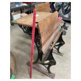 Antique Cast Iron & Wood School Desk