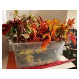 Faux Flowers & Leaves Tote Full