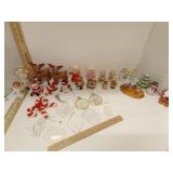 Flat Of Holiday Figurines, Ornaments  & More