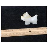 Carved Stone Scottie Dog