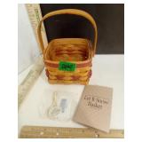 Longaberger Let It Snow Basket  & Tie-on Tree