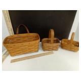 Longaberger Wall Hanging Basket & 2 Small B