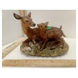 Homco Masterpiece Porcelain Doe & Faun Figurine