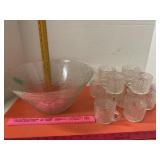 MCM Punch Bowl & 12 Cups