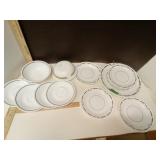 Corelle Zenith Pattern Saucers 3 & Bowl, Corelle