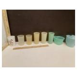 Donald Duck Juice Glass & Tupperware Glasses 6 &