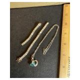 925 Marked Charm w/ Pendant & 925 Marked Broken