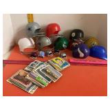 Mini Football Helmets & Sports Cards