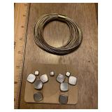 Mother of Pearl Cufflinks & Golden Cord