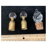Brass Faceted Finial Toppers 2 Bottle Topper