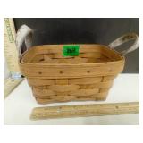 Longaberger 5 1/2' Leather Handled Basket