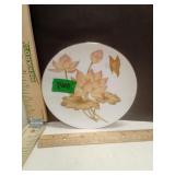 Decorative PLATE Featuring  Handpainted  Lotus