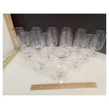 Fostoria  Wine Goblets 13 Silver Rimmed
