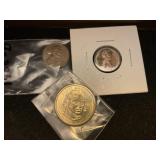 U.S. 1955 D, 86 D Penny Coins & James Madison $1