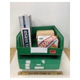 Storage Bins, Recipe Files, Cigar Box