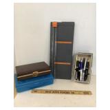 Boxes, Cutter, Pens