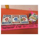 Bicycle Playing Cards NIP 3 & Marbles