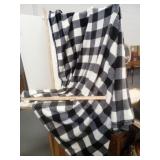 Black & White Plush Large Throw Blanket