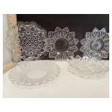 Westmoreland Glass Old Quilt Clear Glass plate,