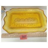 Indiana Amber  Last Supper Glass Bread