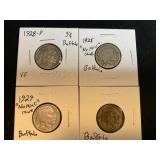 U.S. 1928, 28 P, 29 & . Buffalo Nickel Coins