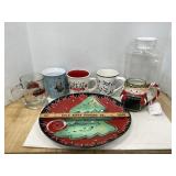 Christmas Mugs, Cookie Plate & More