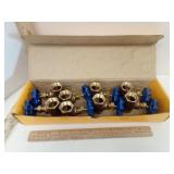 Set Of 8 Brass Stop Valves 3/4'  8