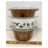Pyrex Nesting Casseroles ï¿½Early Americanï¿½