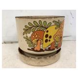 Merry Mushrooms Enameled Planter