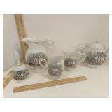 AVON Fine Porcelain Currier & Ives Gold Trimmed