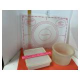 Tupperware Pastry Mat & Storage Containers