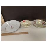 Murano Style Trinket/Treat Bowl, Rose Motif D