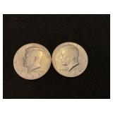 U.S. 1983 D & 85 D Kennedy Half Dollar Coins
