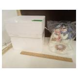 Snow Couple Resin  Votive Figurine in Styrofoam