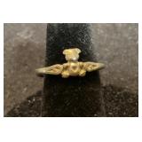 925 Marked Childï¿½s Teddy Bear Ring