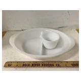 Glasbake Divided Dish & Custard Cup