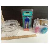 Acrylic  Lidded Storage Jar, Stand Up Stapler