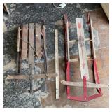 Flexible Flyer & 1 More Wooden Sled Both Damaged