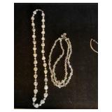 Glass Chocker & Plastic Bead Neclace