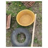 Mower Tire 4.80/4.00 & Plastic Pale