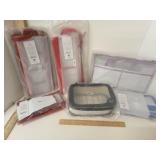 Clear Zippered  Storage  Bags & Boxes 6 Assorted