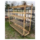 Rolling Metal Cart / Shelf 5 Shelves H 80ï¿½ W 89ï¿½