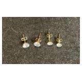 14k Marked Pierced Earrings 4